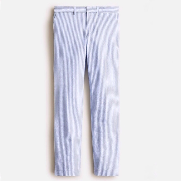 Crewcuts Other - NWT Crewcuts Blue Seersucker Ludlow Slim Pants
